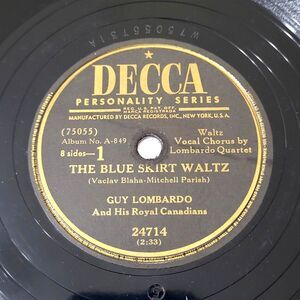 Guy Lombardo 78 RPM "The Blue Skirt Waltz / Home Coming" Decca E- 1951 Jazz Pop